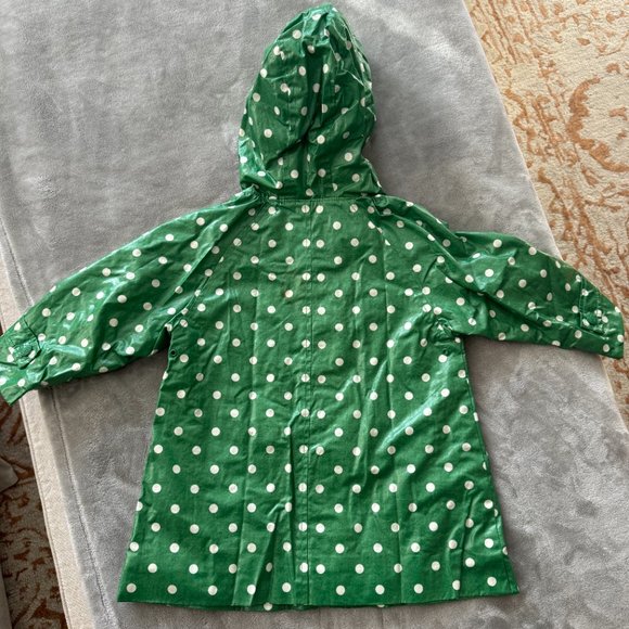 Baby Gap Green Polka Dot Raincoat EUC Sz 18-24 mos - Picture 4 of 8